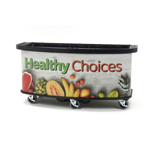 Cambro CVC75BW - Mobile Vending Cart - Base Unit - Custom Wrap Graphics Available， Healthy Choices