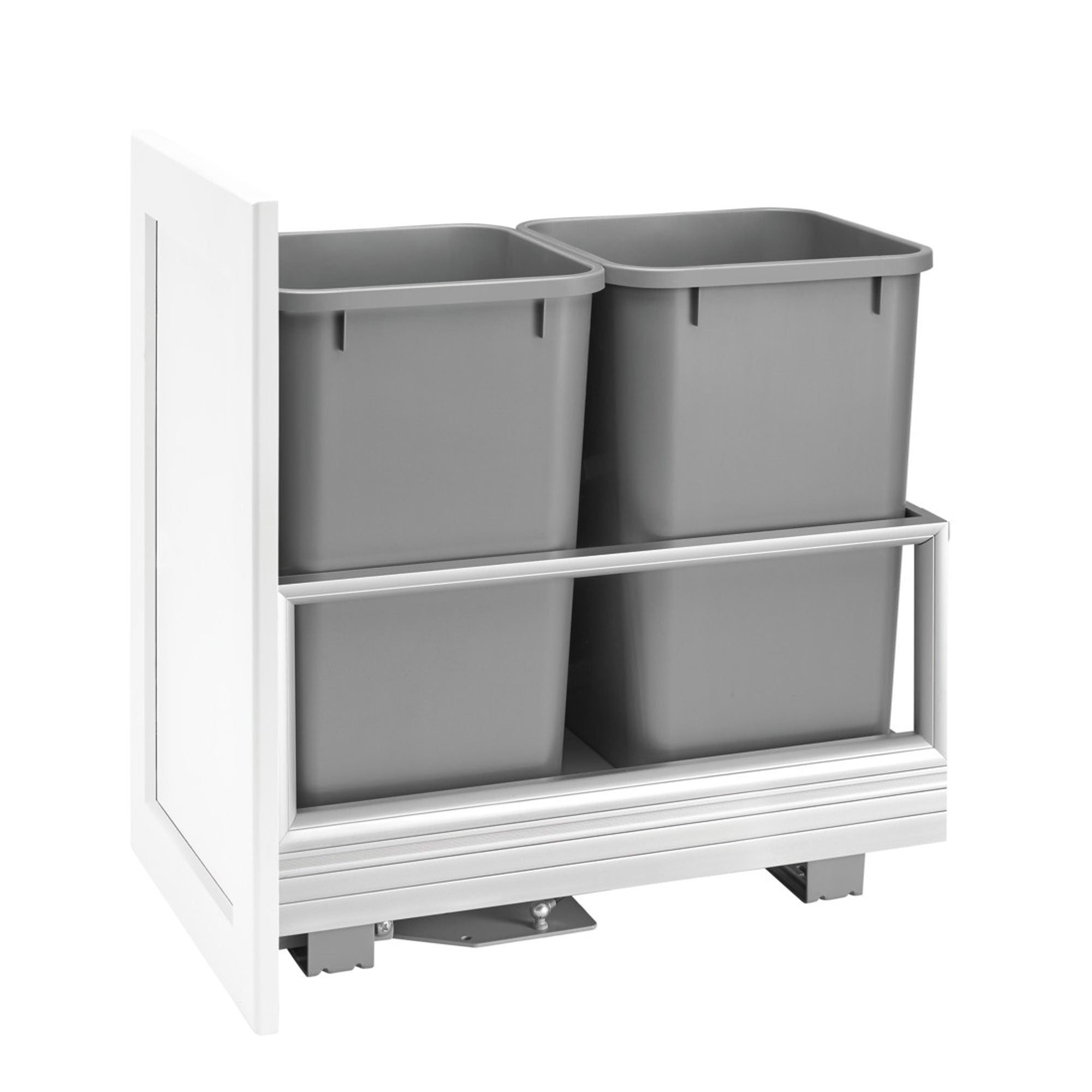 Rev-A-Shelf 5149-1527DM-217 Dual 27 Quart Pullout Waste Can w/ Rev-A-Motion