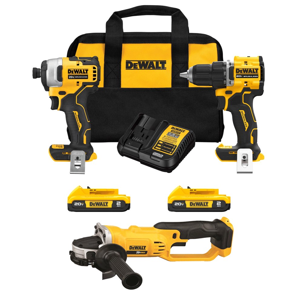 DW 20V MAX Cordless 3 Tool Combo Kit Bundle DCK225D2-DCG412B from DW