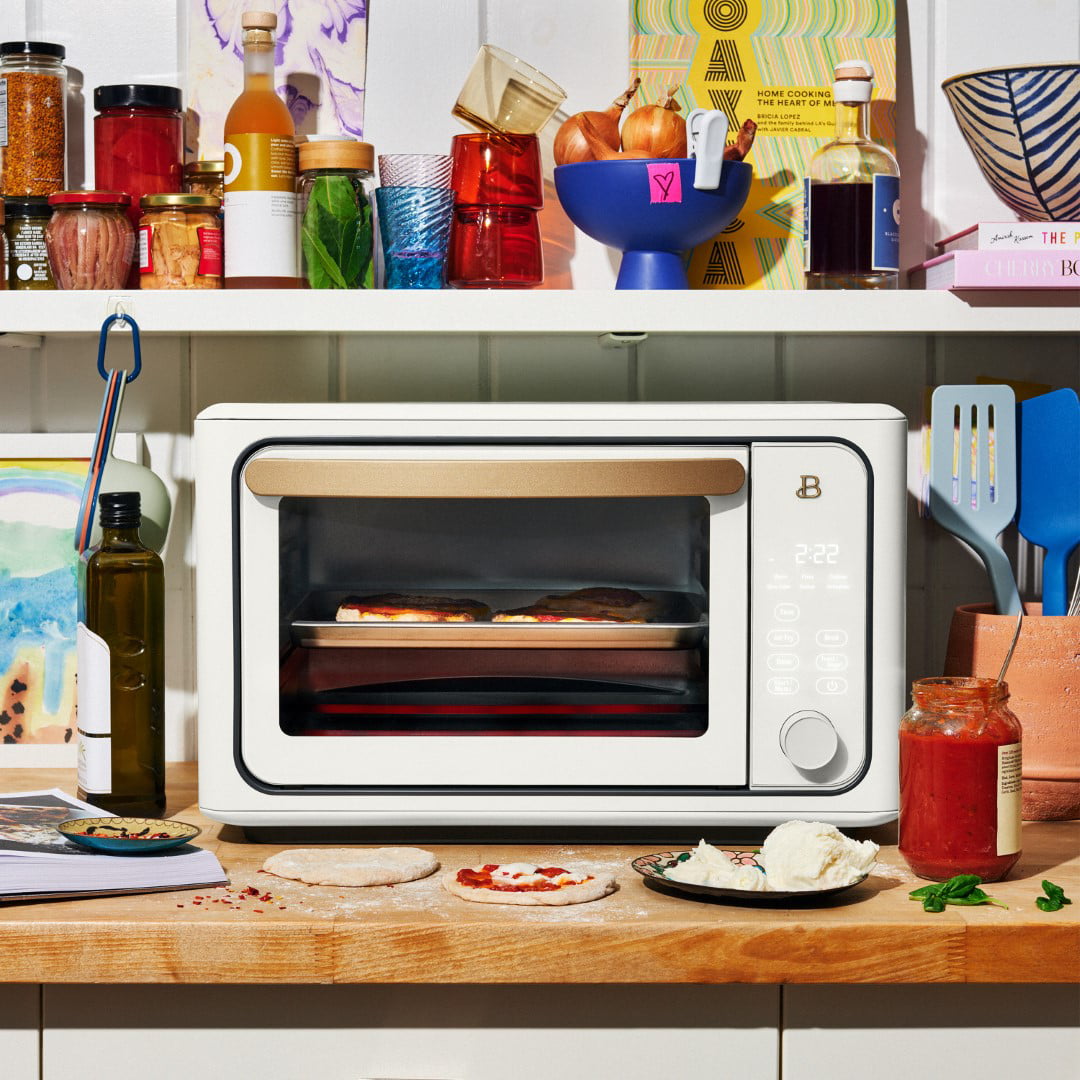 Beautiful 6 Slice Touchscreen Air Fryer Toaster Oven, White Icing by Drew Barrymore