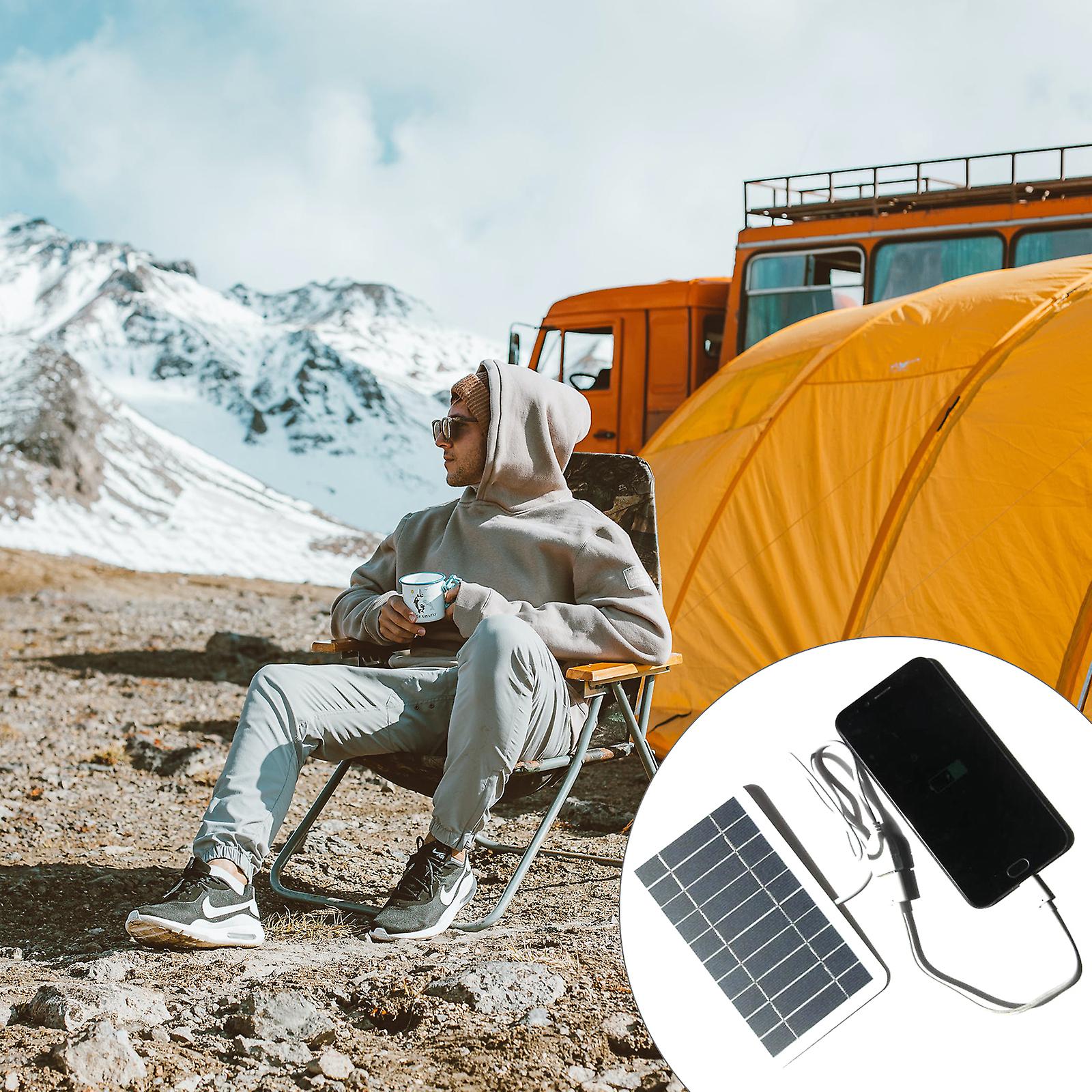 2w 5v Small Solar Panel With Usb Diy Monocrystalline Silicon Solar Cell Waterproof Camping Portable Power Solar Panel For Power Bank Mobile Phone  2w