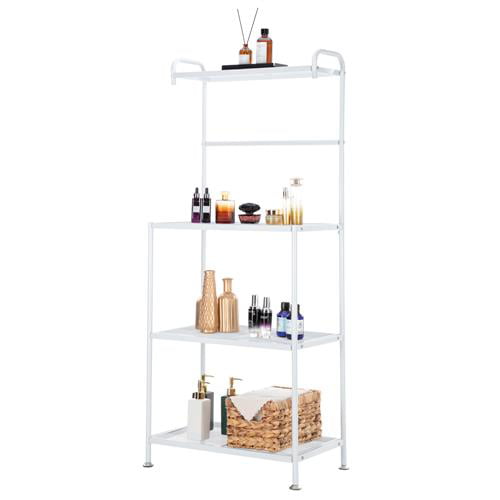 UBesGoo 4-Tier Kitchen Bakers Rack Shelf Microwave Stand Rack White