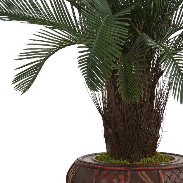 4ft Cycas Artificial Tree In Decorative Stand - Nearly Natural