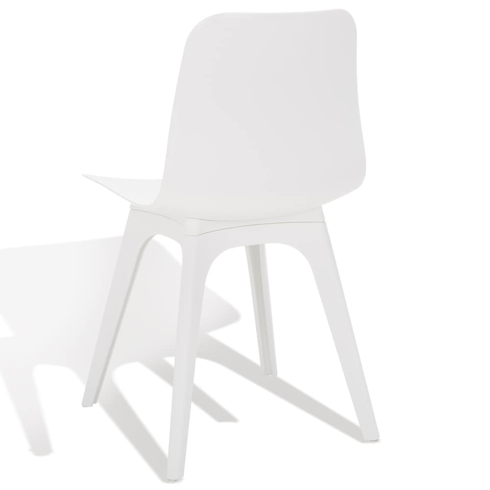 SAFAVIEH Couture Damiano Molded Plastic Dining Chair (SET of 2)   17.5 IN W x 18 IN D x 31.5 IN H