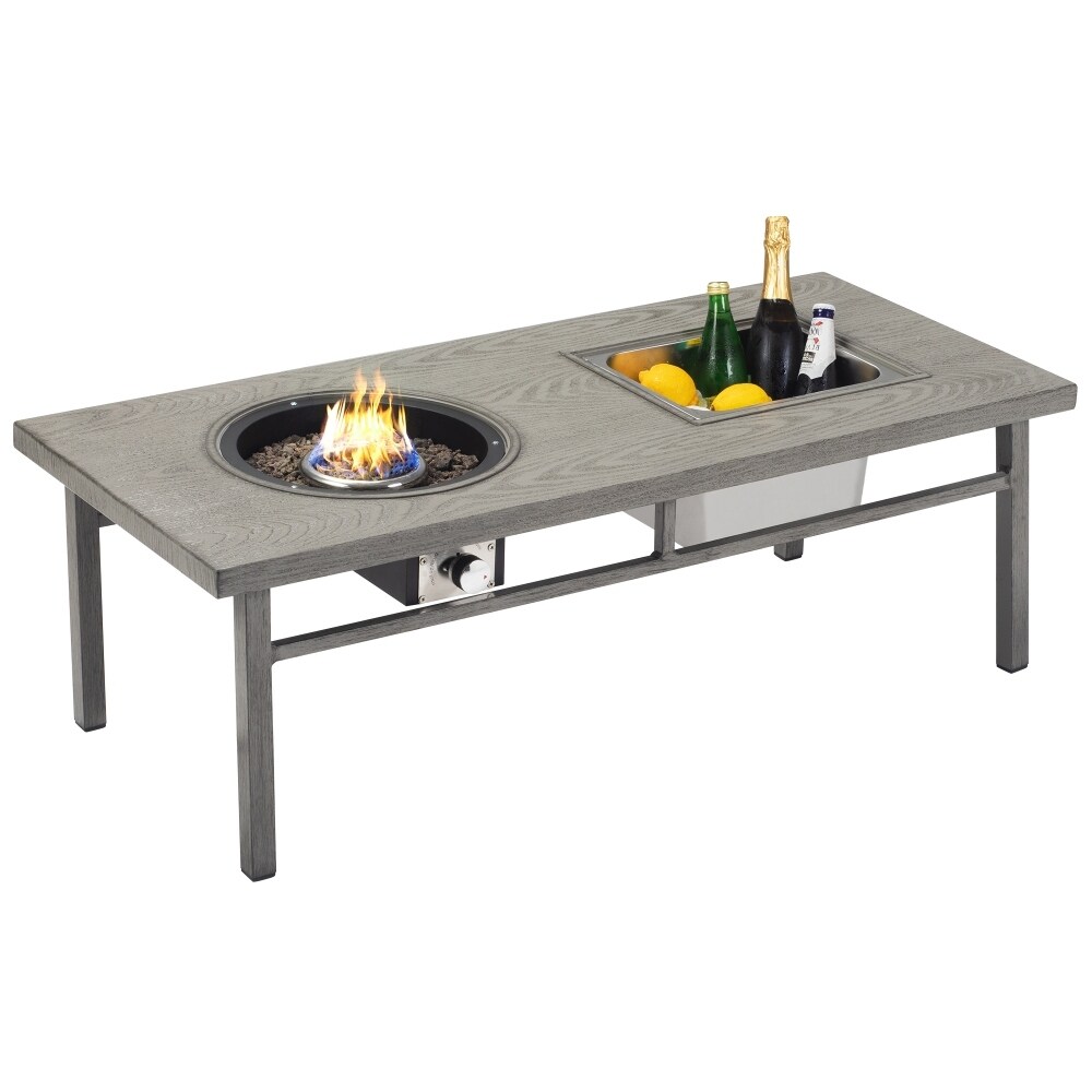 Stainless Steel Aluminum Table Gas Propane Outdoor Fire pit Table