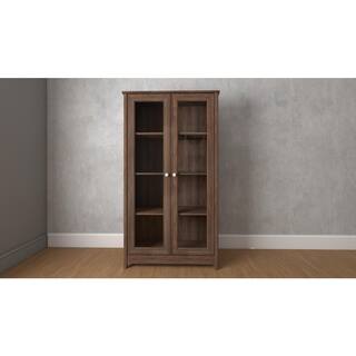 Bertolini Oasis 31.5 in. W Walnut 4-Shelf Accent Bookcase E-961 BE DW