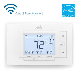 Emerson Sensi 7-day Programmable Wi-Fi Smart Thermostat No C-Wire Required for Most Systems ST55