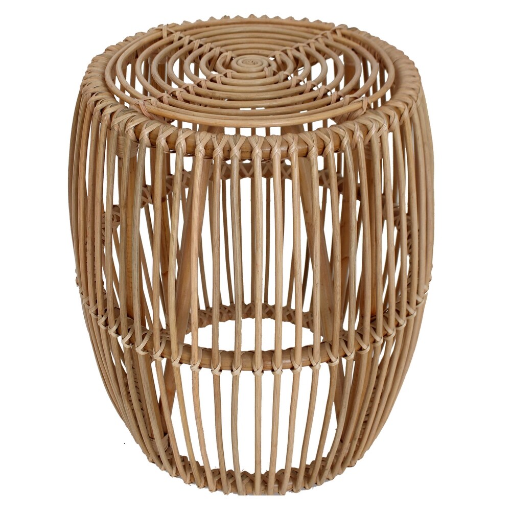 Keegan Round Rattan End Table