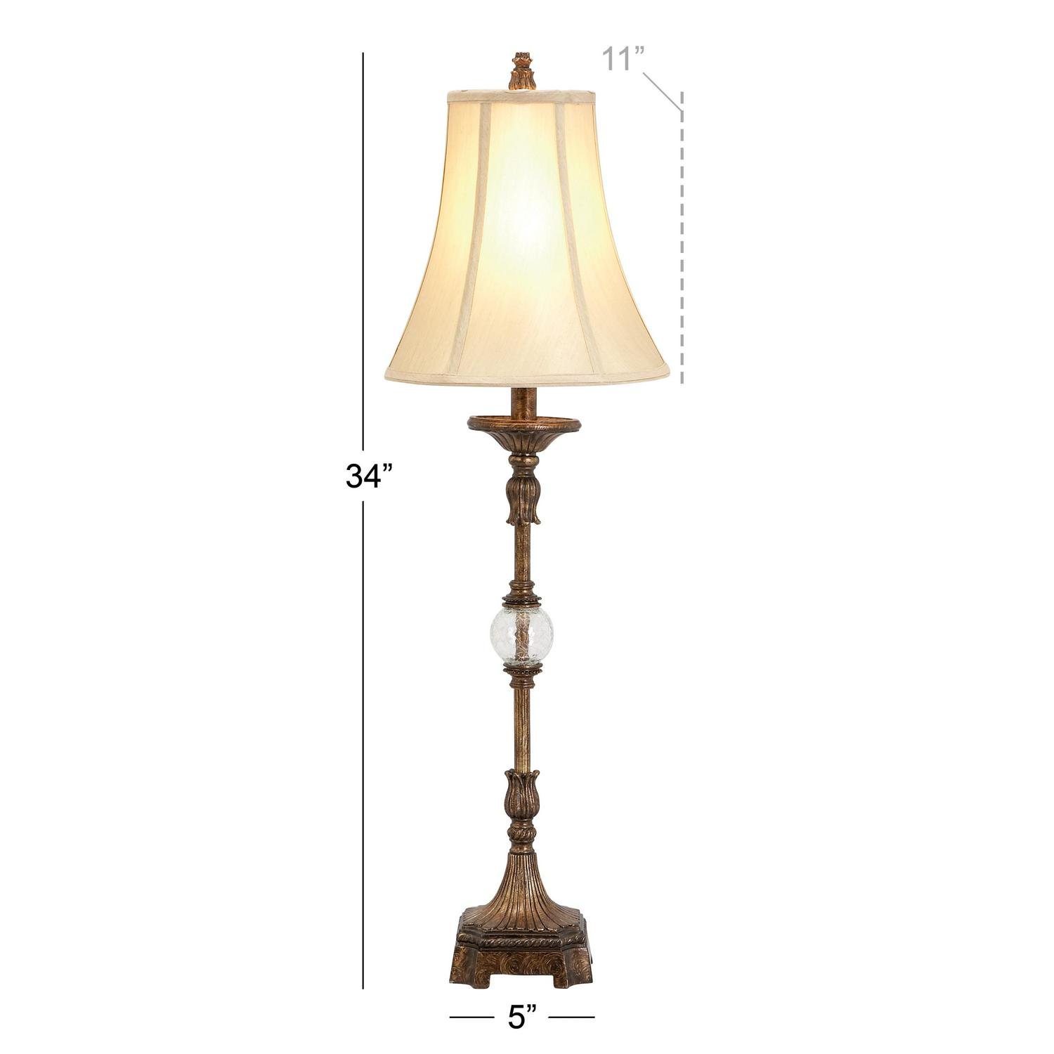 DecMode Bronze Polystone Tuscan Buffet Lamp 34