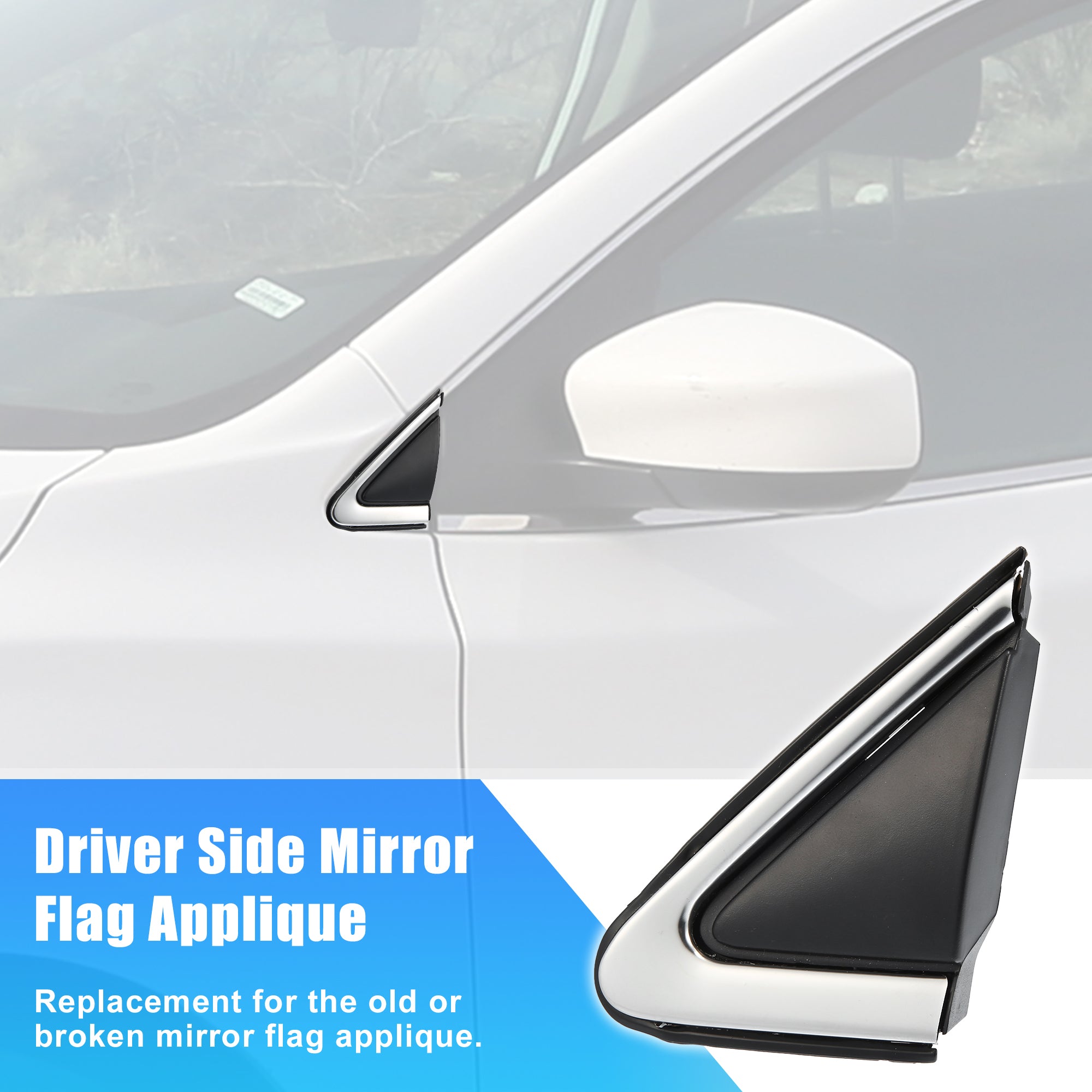 Unique Bargains Front Left Fender Trim Mirror Finisher 96319-3SG0A for Nissan Sentra 2013-2019