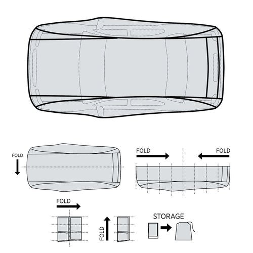 Moto Trend SUV and Van Cover - 1 Poly Payer， Water Resistant， UV Proof - In and Outdoor Protection