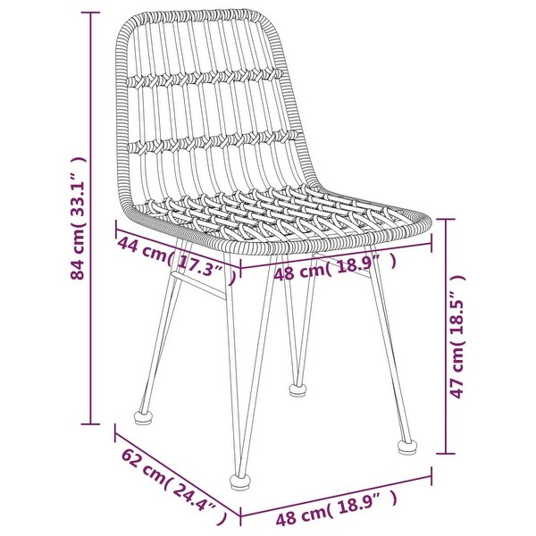 vidaXL 3/5/7/9 Piece Patio Dining Set Poly Rattan