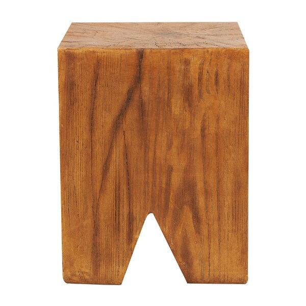 Brown Magnesium Oxide Outdoor Accent Table