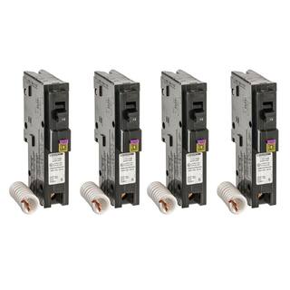 Square D Homeline 15 Amp Single-Pole Dual Function (CAFCI and GFCI) Circuit Breaker (4-Pack) HOM115DFC4