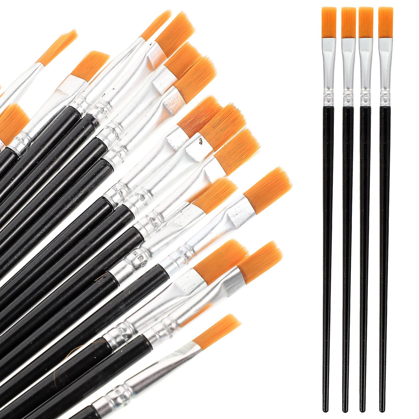 200pcs Flat Tip Paintbrush Painting Brush Canvas Painting Brush Flat Tip Paint Brushes For Art