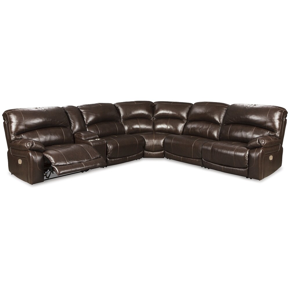 Signature Design by Ashley Hallstrung Brown 6 Piece Power Reclining Sectional   162\