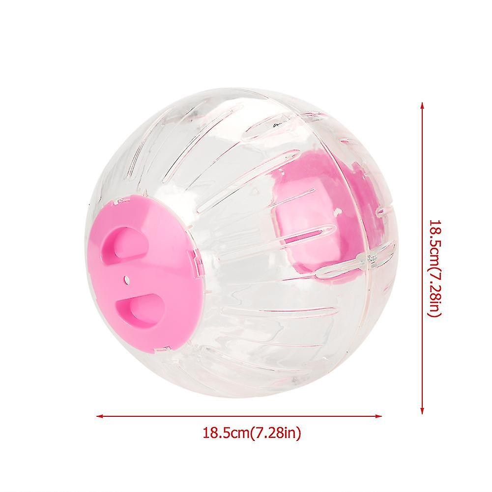 18.5cm New Fashion Plastic Small Pet Hamster Gerbil Toy Running Activity Exercise Ball(Pink)