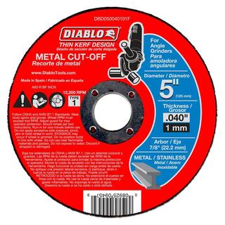 DIABLO 5 in. x 0.040 in. x 78 in. Thin Kerf Metal Cut-Off Disc (10-Pack) DBD050040110F