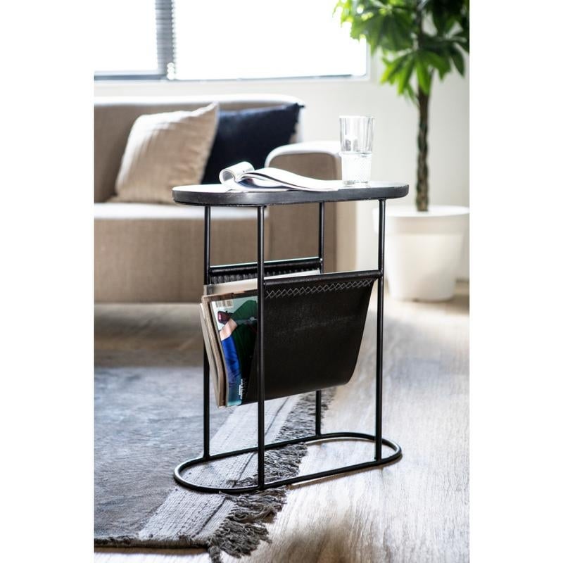 By-Boo Daily Black Magazine Rack End Table