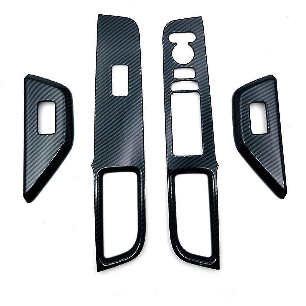 Car Carbon Fiber Window Glass Lift Button Switch Cover Trim Door Armrest Panel For Stepwgn 2022 202