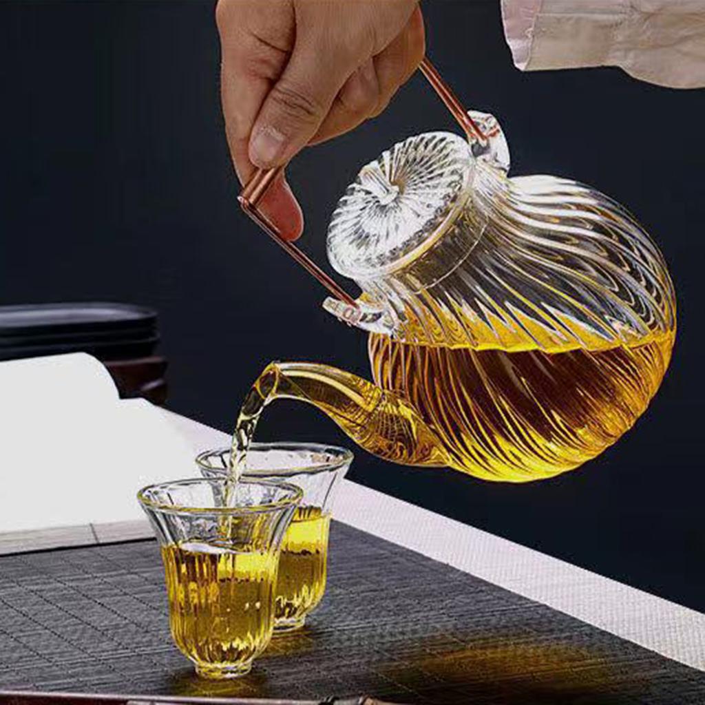 Transparent Teapot Large Capacity Handmade Maker Heat Resistant for Flowering Tea Chinese Puer Tea office and home Kitchen Accessories