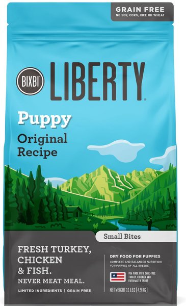 BIXBI Liberty Puppy Original Recipe  Fresh Turkey， Chicken and Fish Dry Dog Food