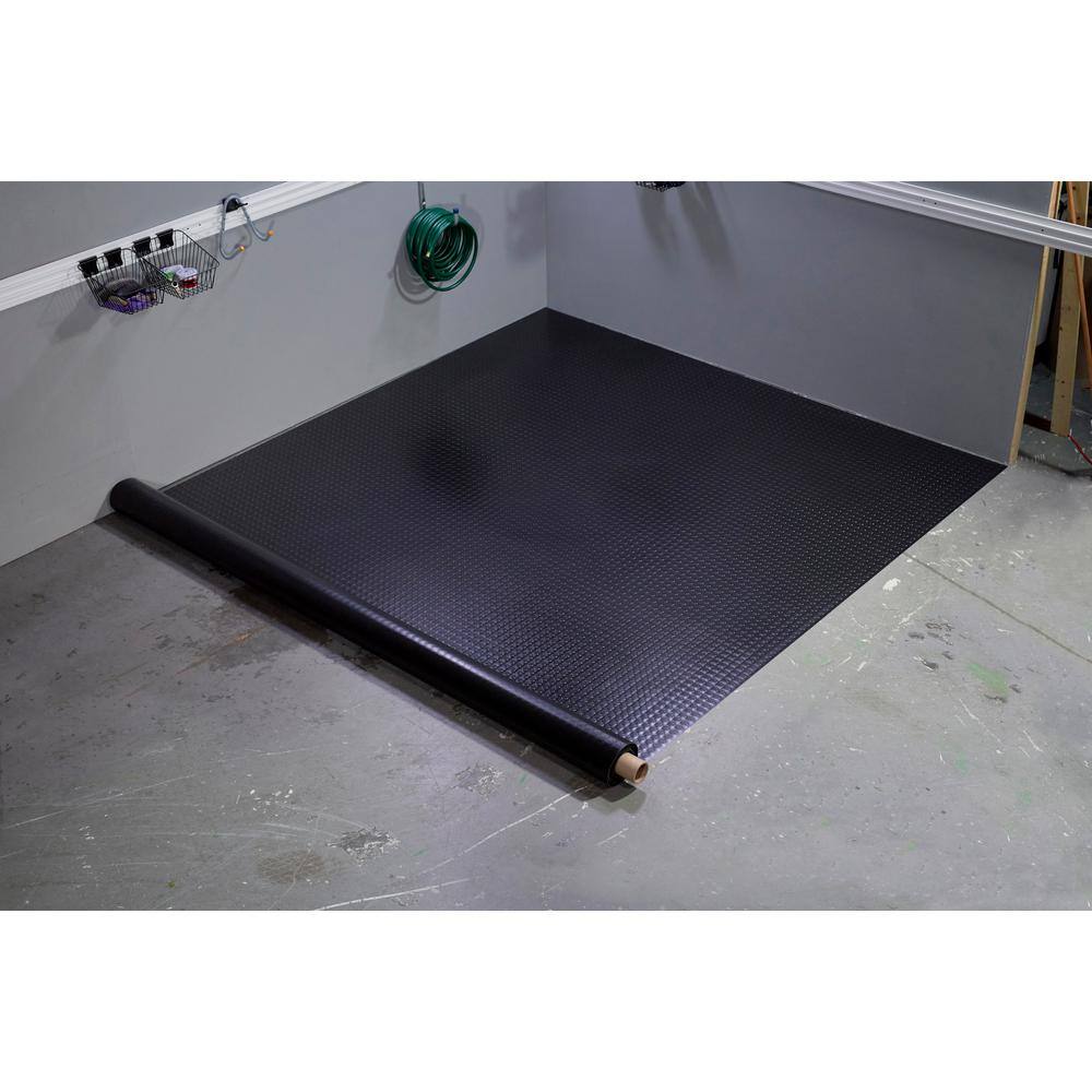 G-Floor Coin 8.5 ft. x 22 ft. Midnight Black Commercial Grade Vinyl Garage Flooring Cover and Protector GF75CN8622MB