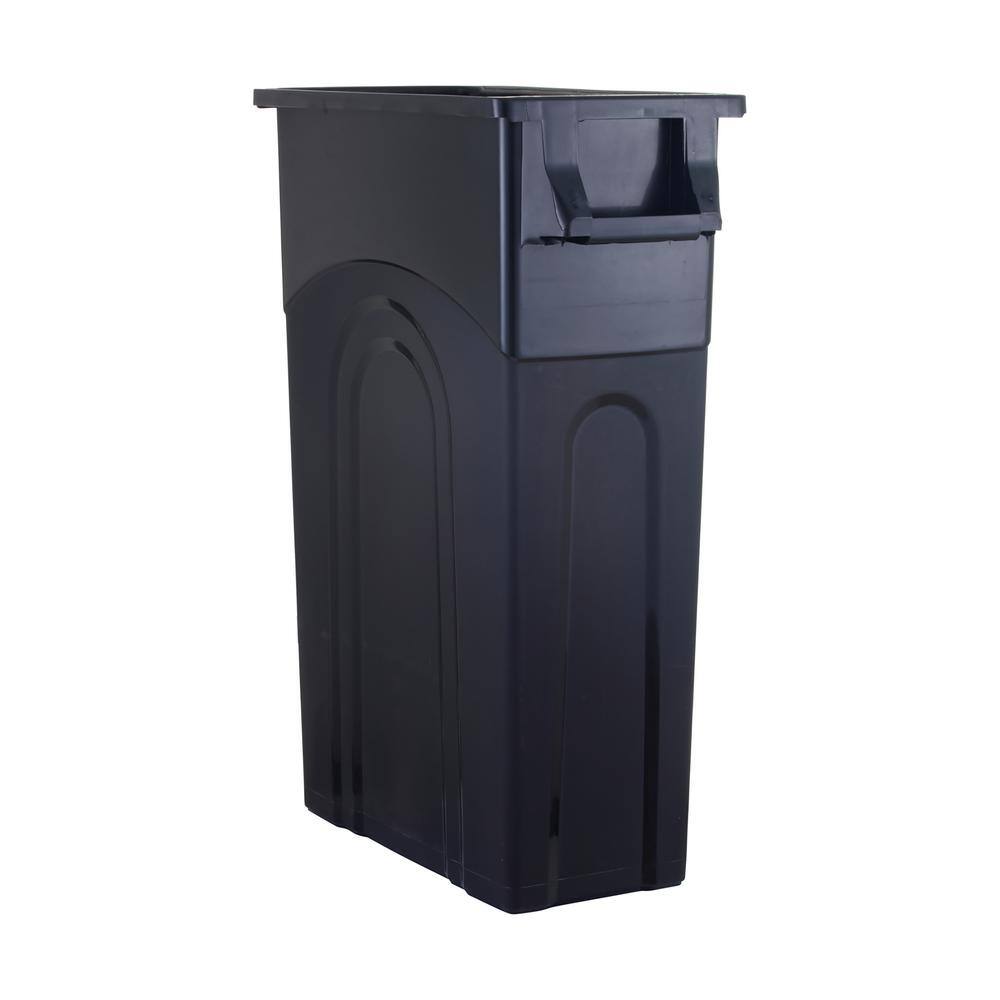 United Solutions 23 Gal. Black Highboy Waste Container TI0032