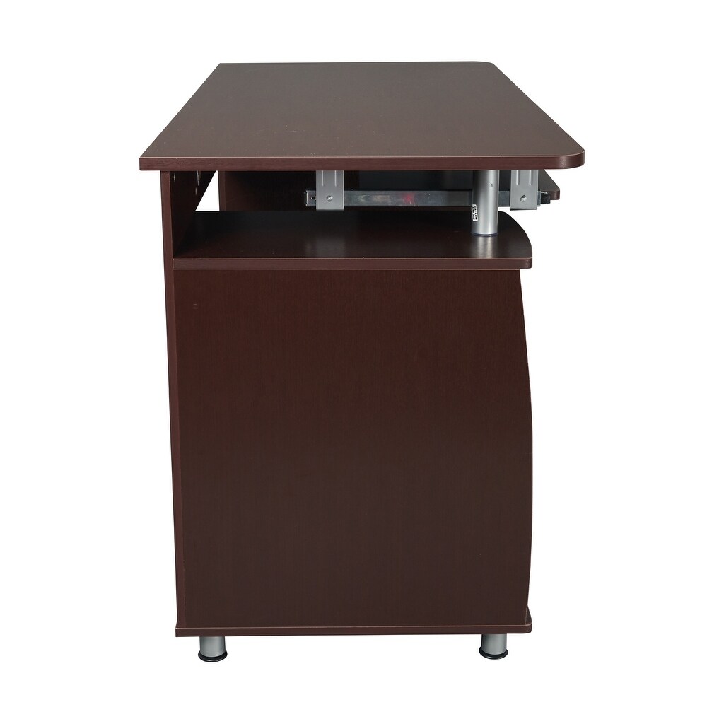 Complete Workstation Computer Desk with Storage for Office  Study  Bedroom  Chocolate