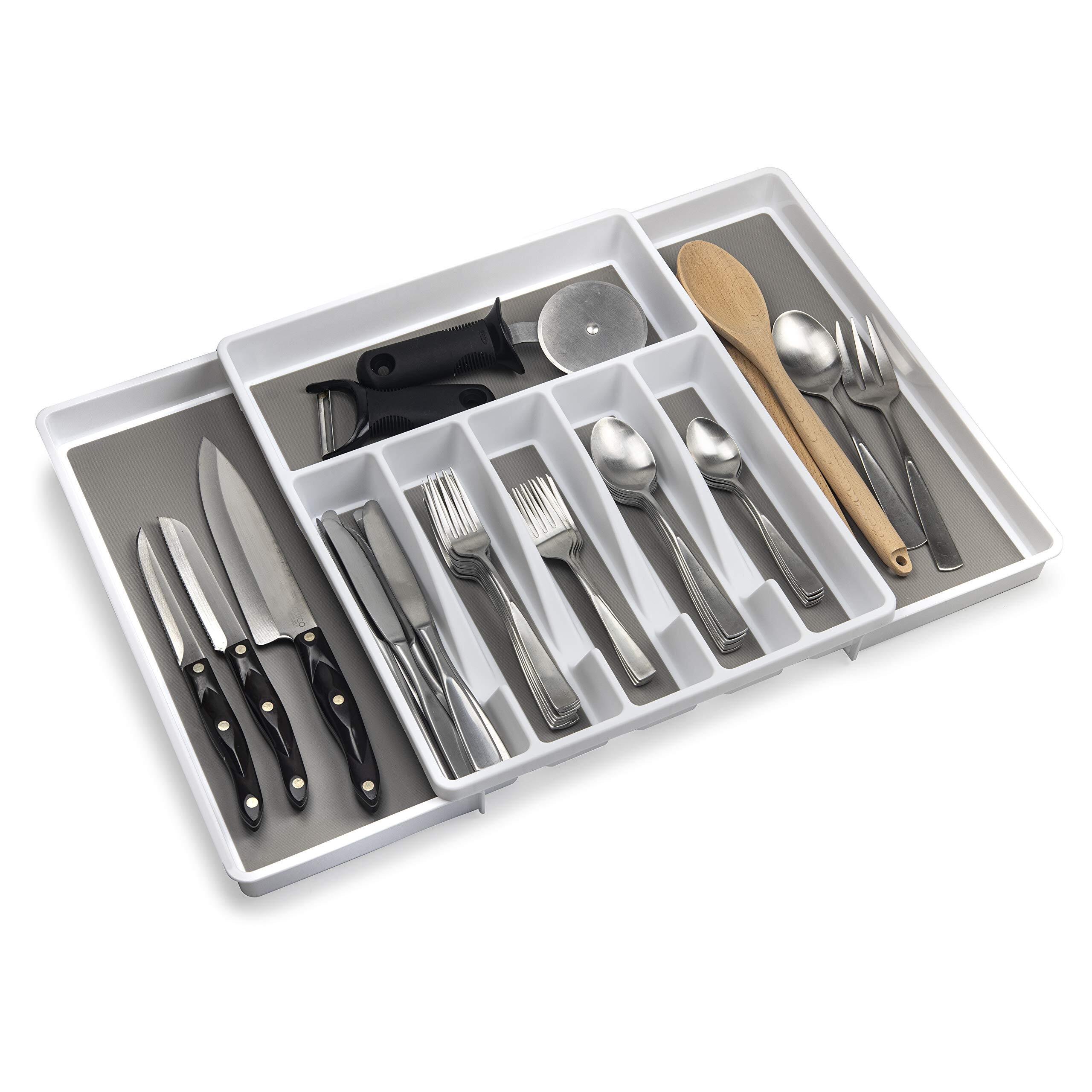 Expandable In Drawer Cutlery Organizer & Utensil Tray Set