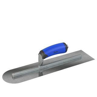 Bon Tool 18 in. x 4 in. Carbon Steel SquareRound End Finish Trowel with Comfort Wave Handle 67-262