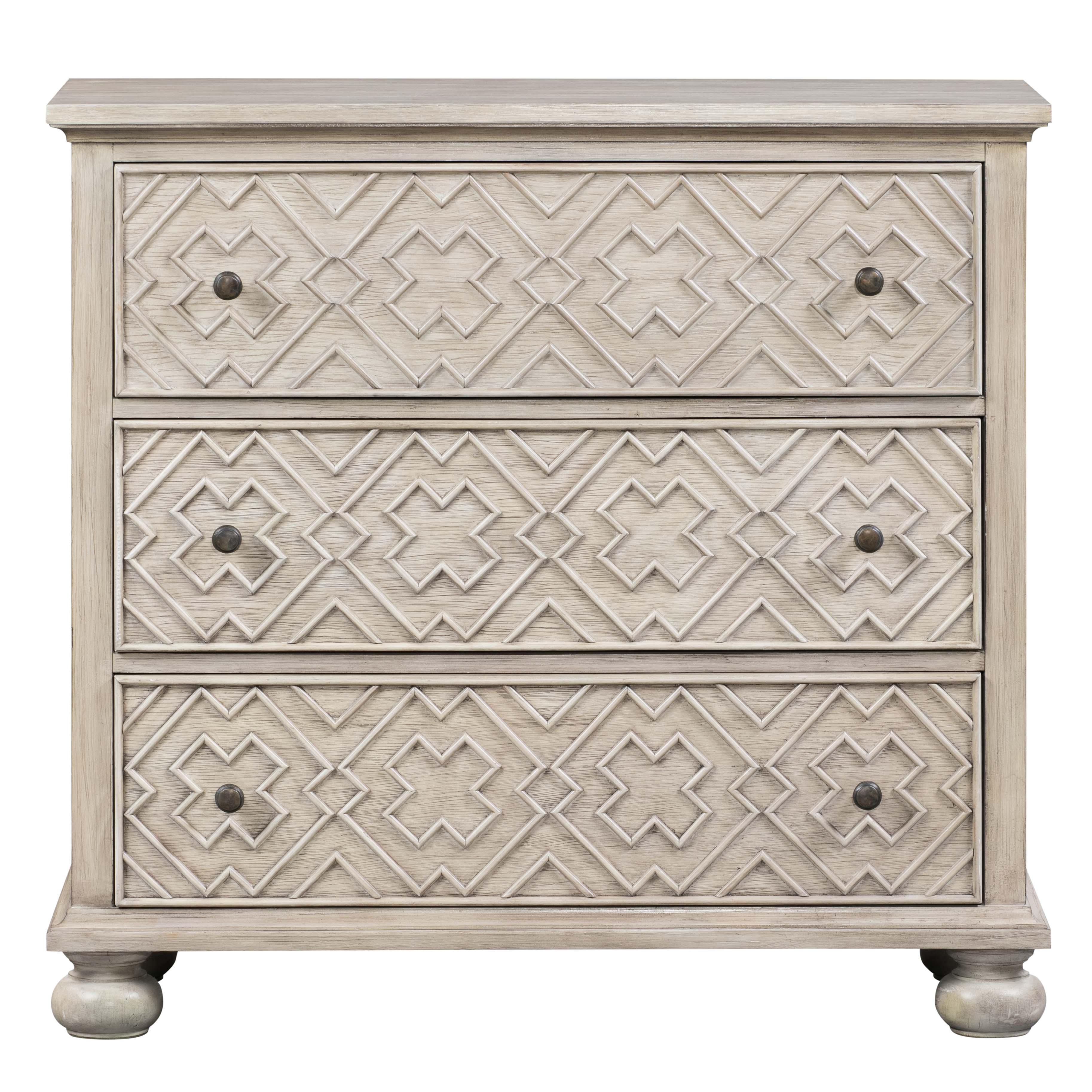 Hawthorne Estate 3 Drawer Fretwork Pattern Chest