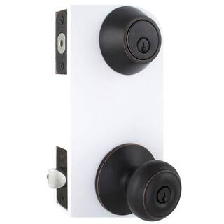 Defiant Hartford Aged Bronze Combo Pack with Double Cylinder Deadbolt 32BGX7D2B