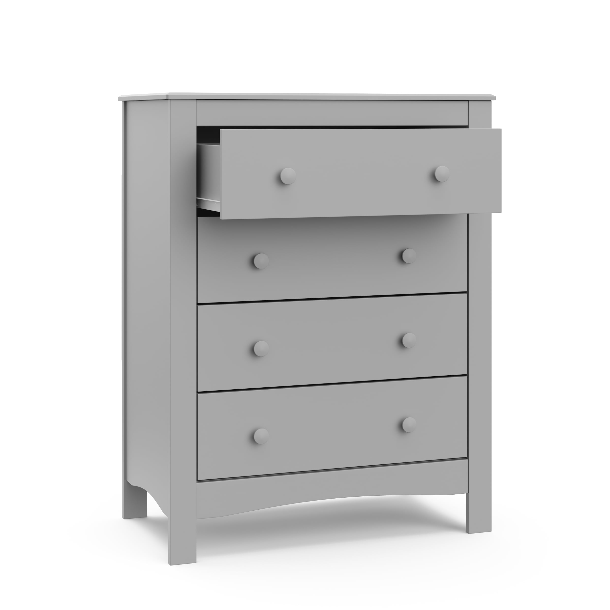 Graco Noah 4 Drawer Modern Vertical Dresser, Pebble Gray