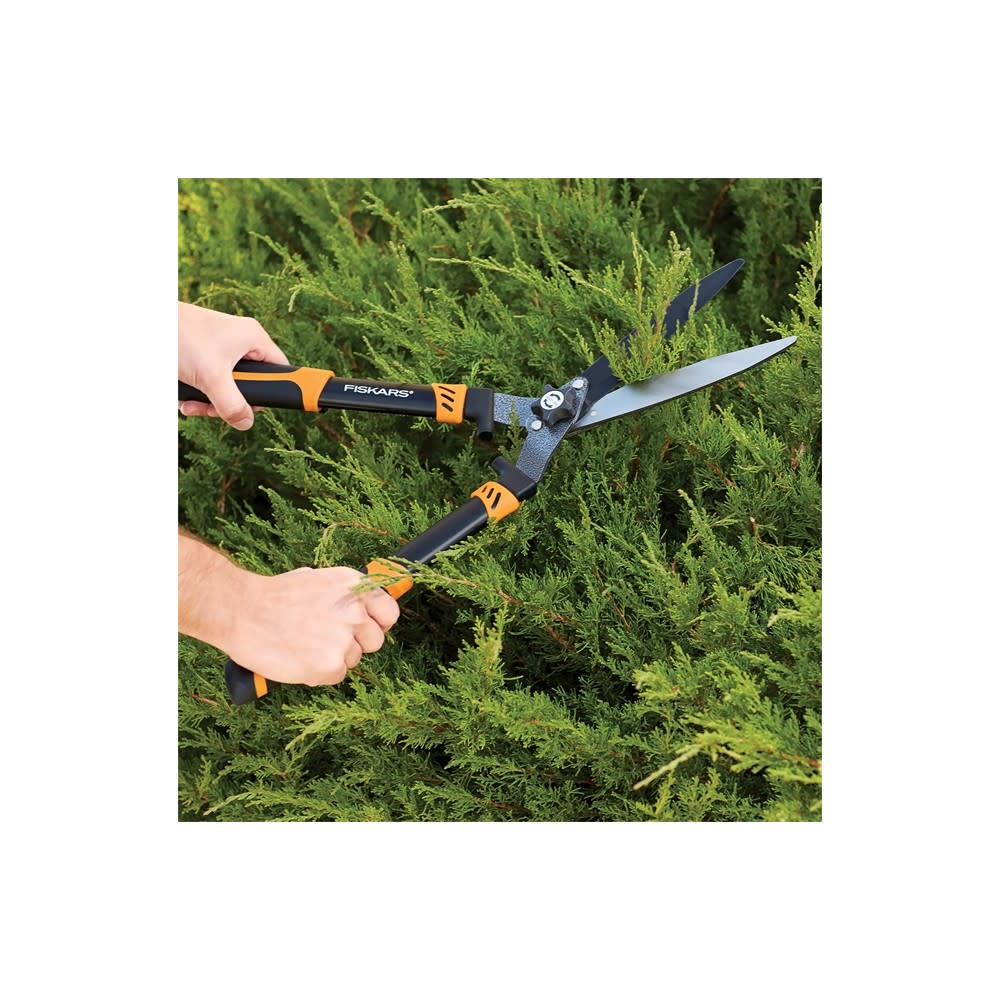 Fiskars 8 Steel Adjustable Blade Hedge Shear with Steel Handle