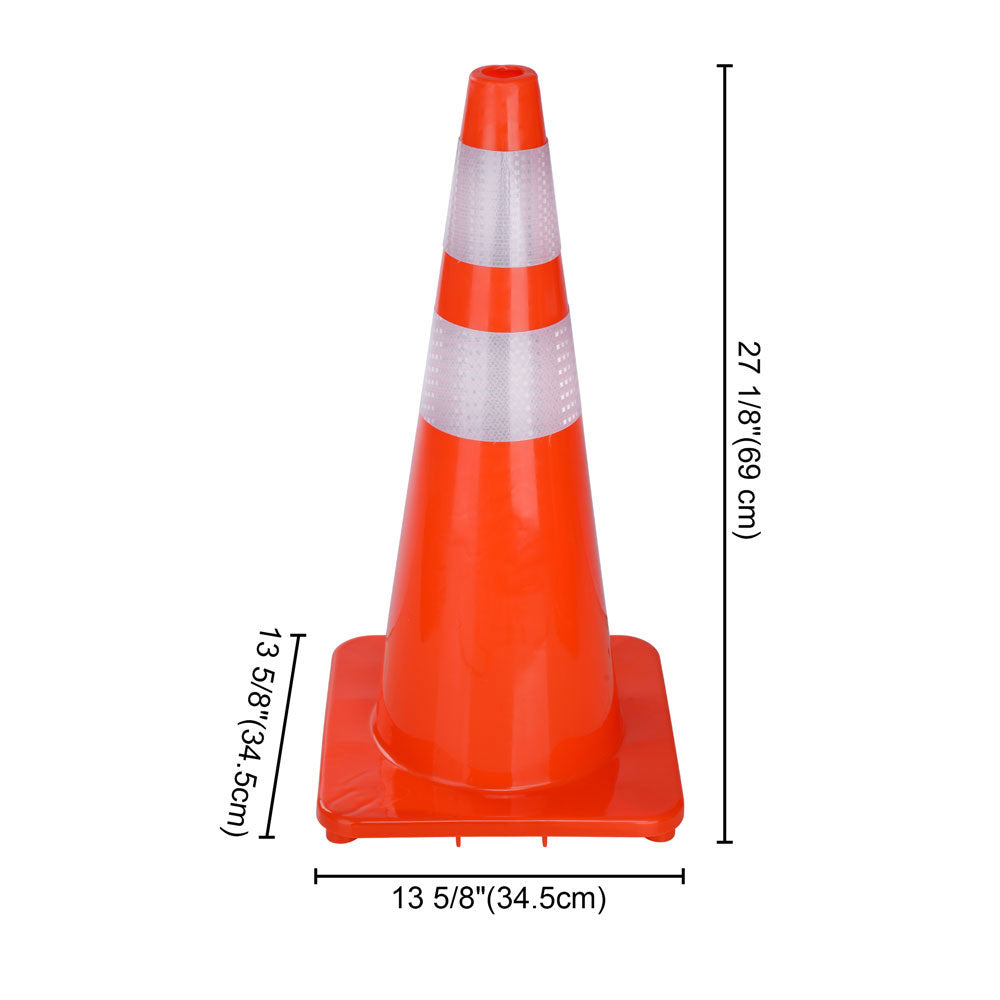 Yescom 6pcs 28-In Road Traffic Safety Cones Reflective Collar