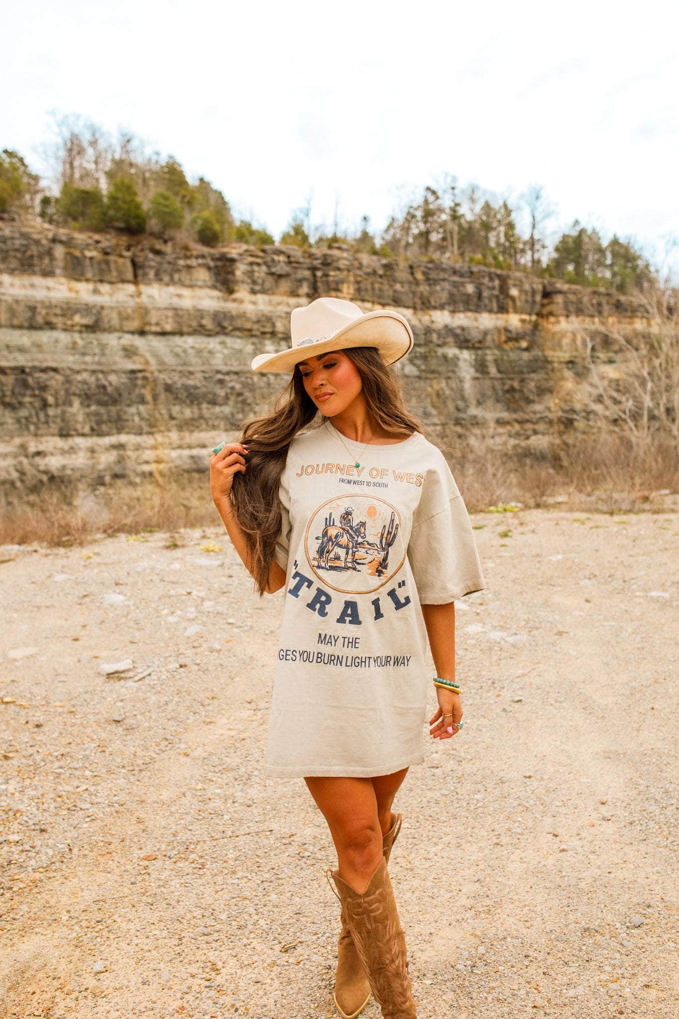 Western Journey Graphic Dress