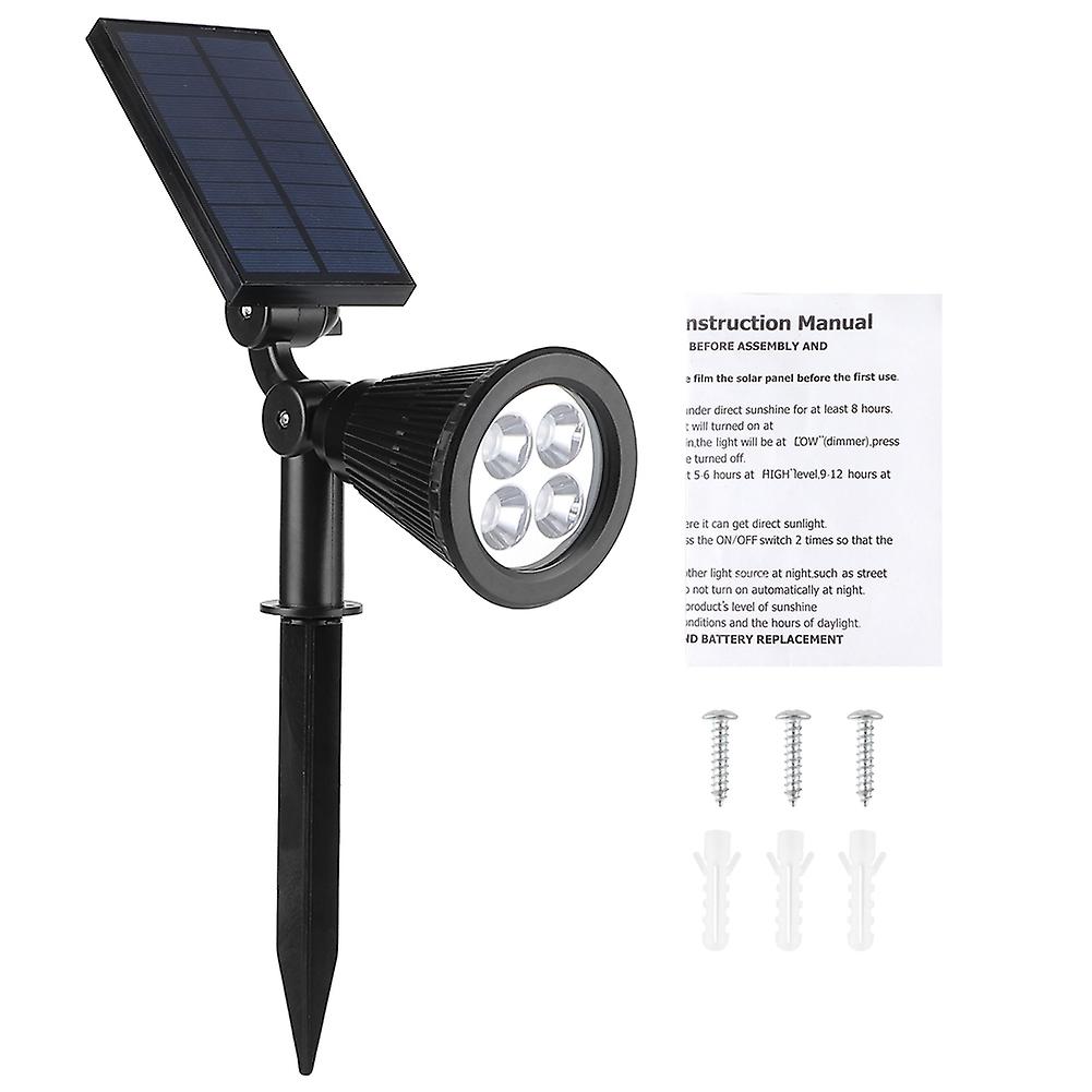 Solar Spotlight Waterproof 4LED Lawn Lights Landscape Lighting for Outdoor Yard Garden