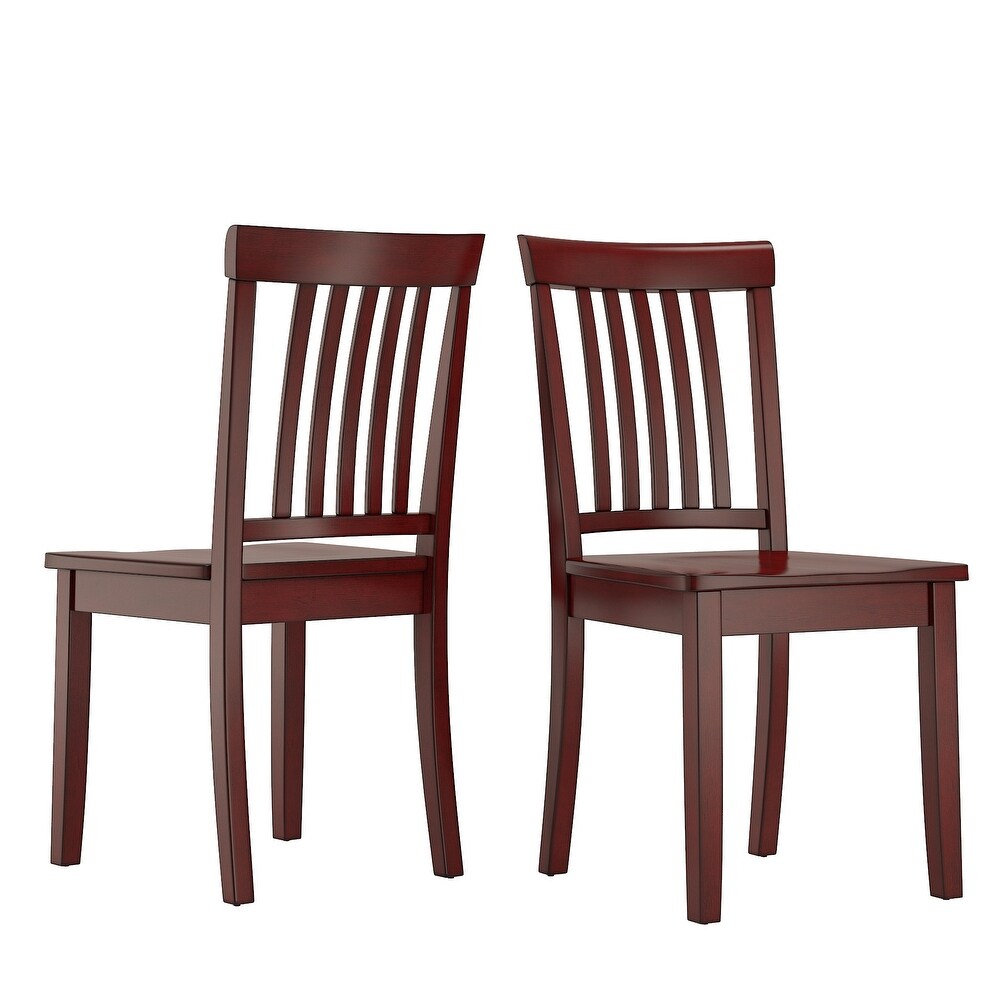 Wilmington II Round Pedestal Base Antique Berry Red 5 Piece Dining Set by iNSPIRE Q Classic