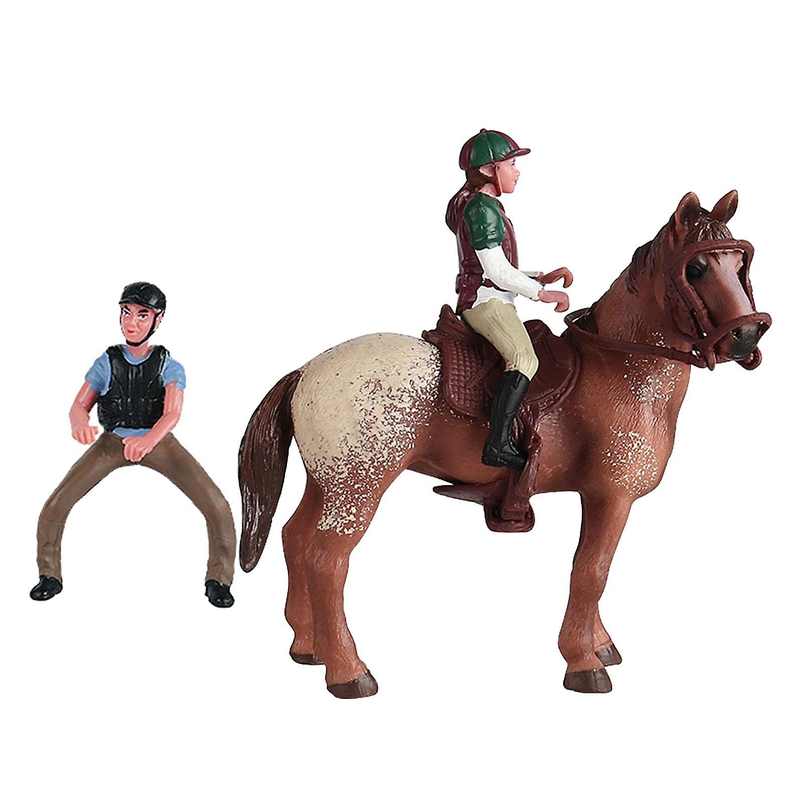 Horse Riding Figurine For Architecture Model Desktop Ornament Building Model Style C