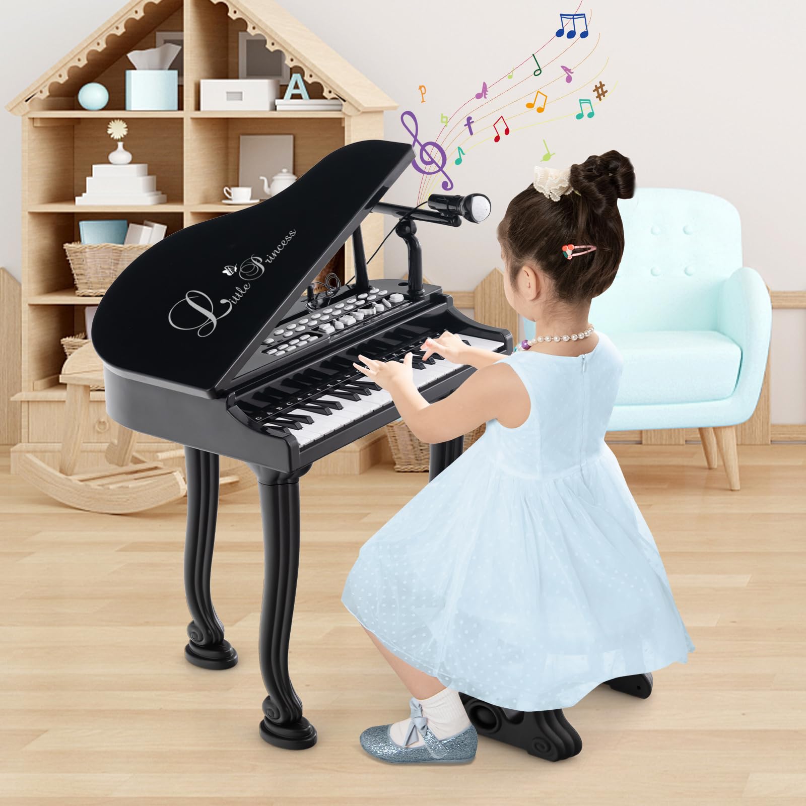 Costzon 37 Keys Kids Piano Keyboard with Stool