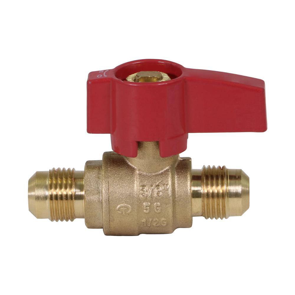 The Plumber's Choice 12 in. Flare x 12 in. Flare Brass Gas Ball Valve LxLGAS1212