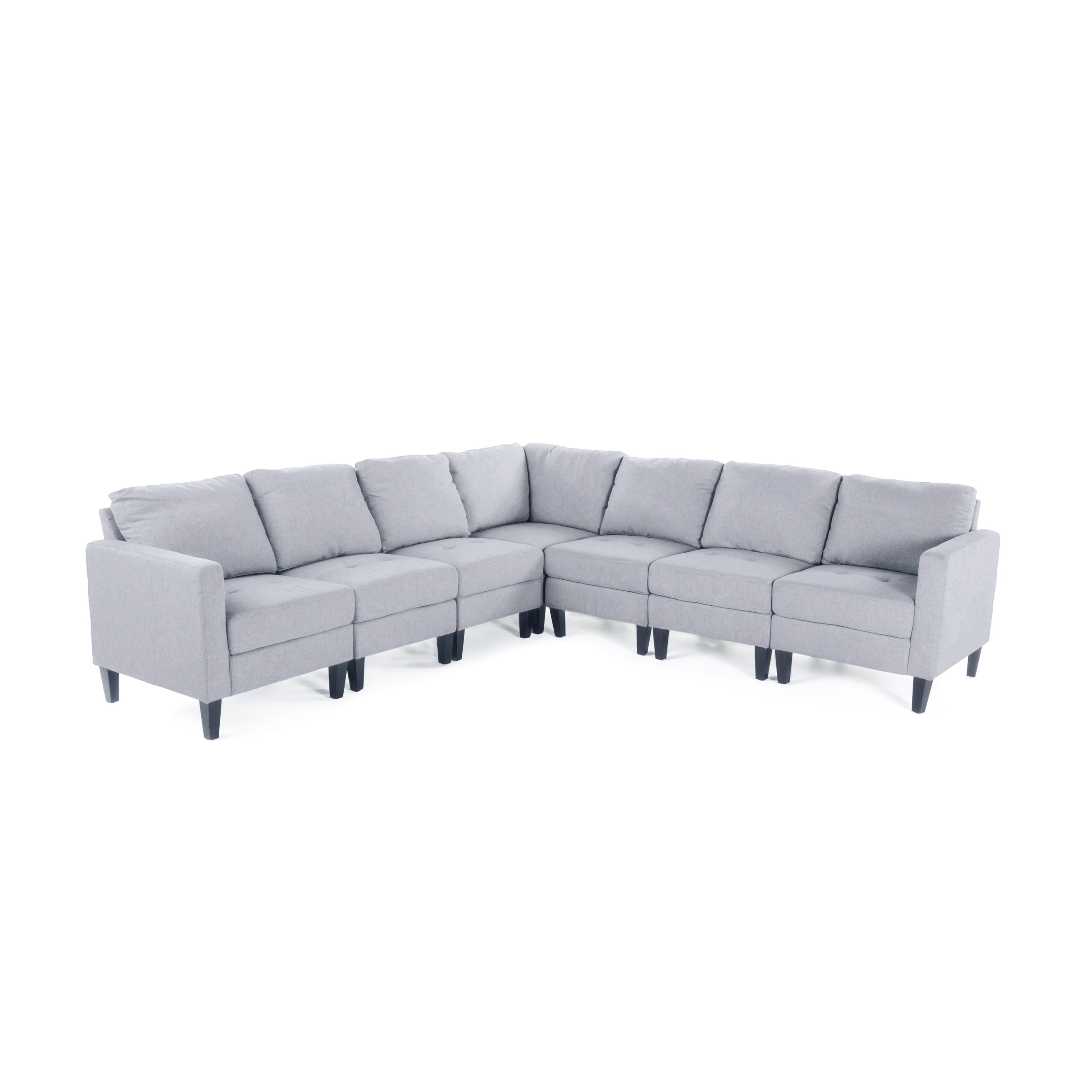 Bridger 7 Piece Versatile Fabric Sectional Couch