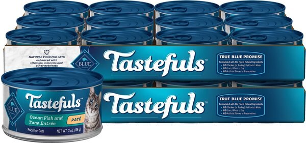 Blue Buffalo Tastefuls Ocean Fish and Tuna Entrée Pate Wet Cat Food