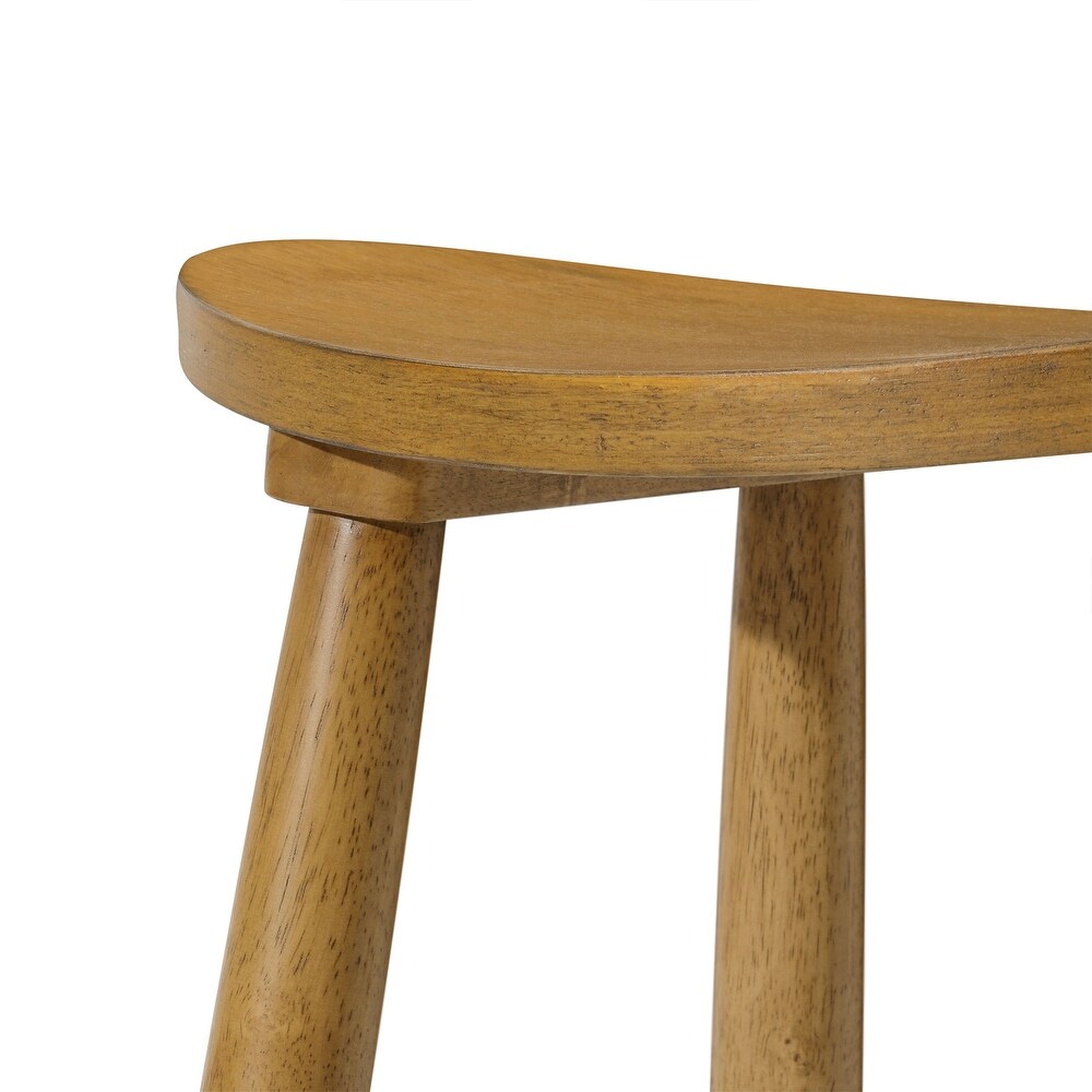 Maven Lane Luna Counter Stool in Rustic Natural Wood Finish   Rustic Natural   Counter   26\