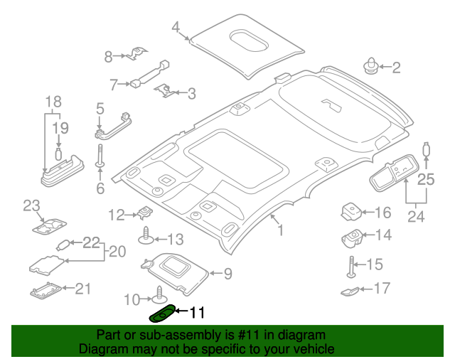 Genuine OE Ford Sun-Visor Cap - CN1Z-58672A40-AF