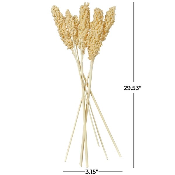 Cream Dried Plant Corn Maze Home Decor Natural Foliage with Long Stems