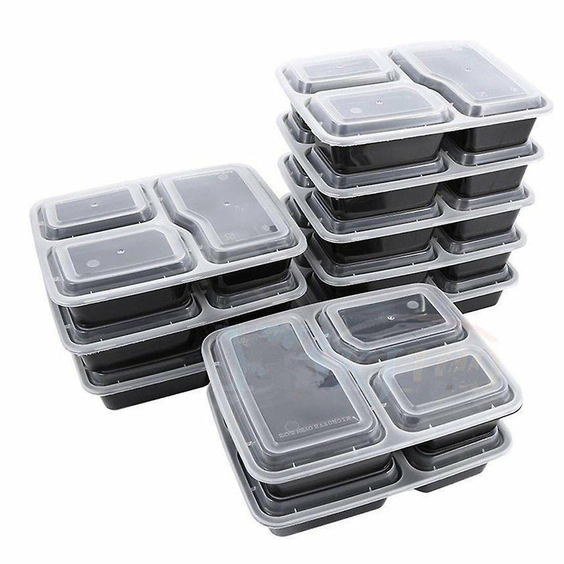 10/20pcs Reusable Meal Prep Food Containers Plastic Lunch Box Microwavable Au