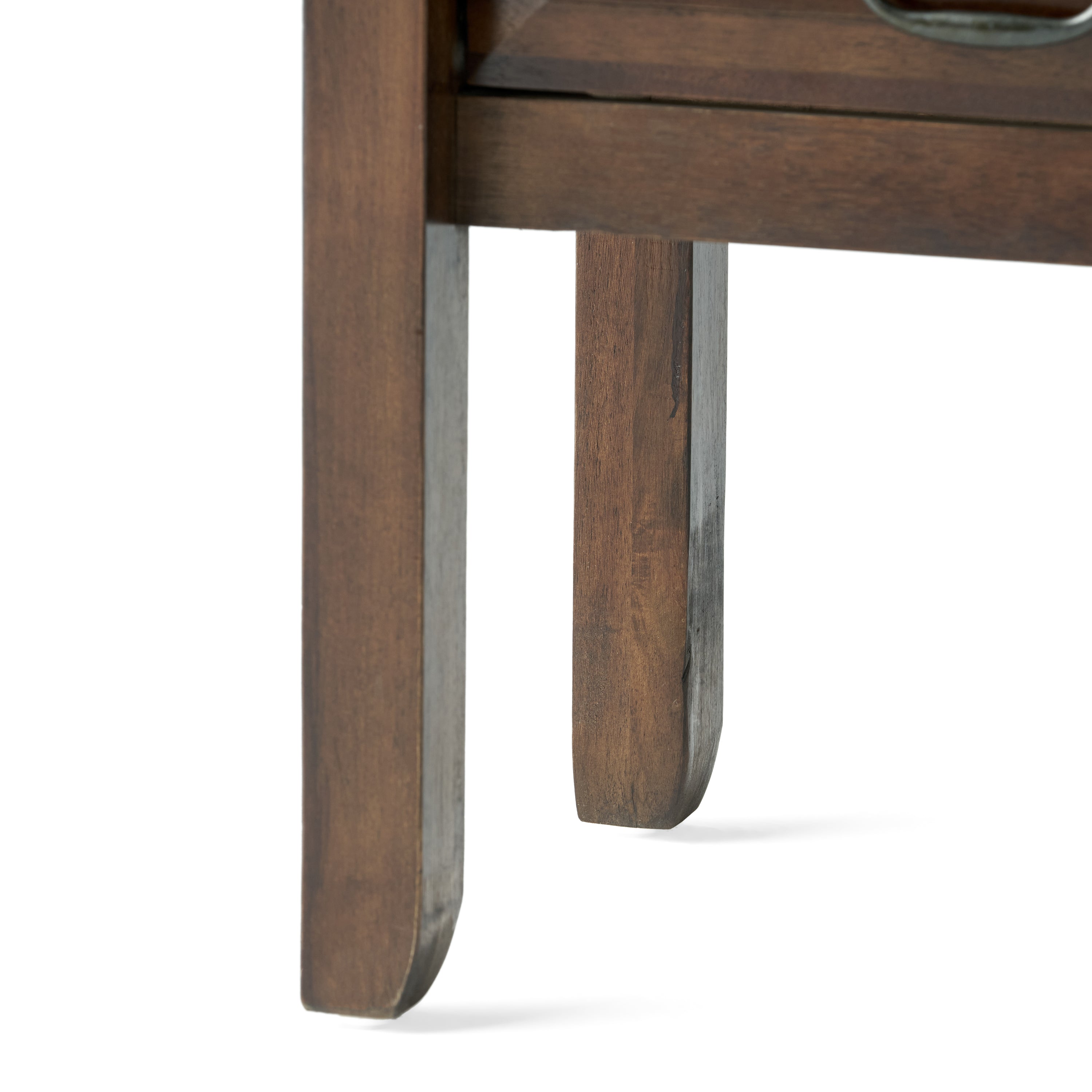 Noah Brown Mahogany Wood Accent Table