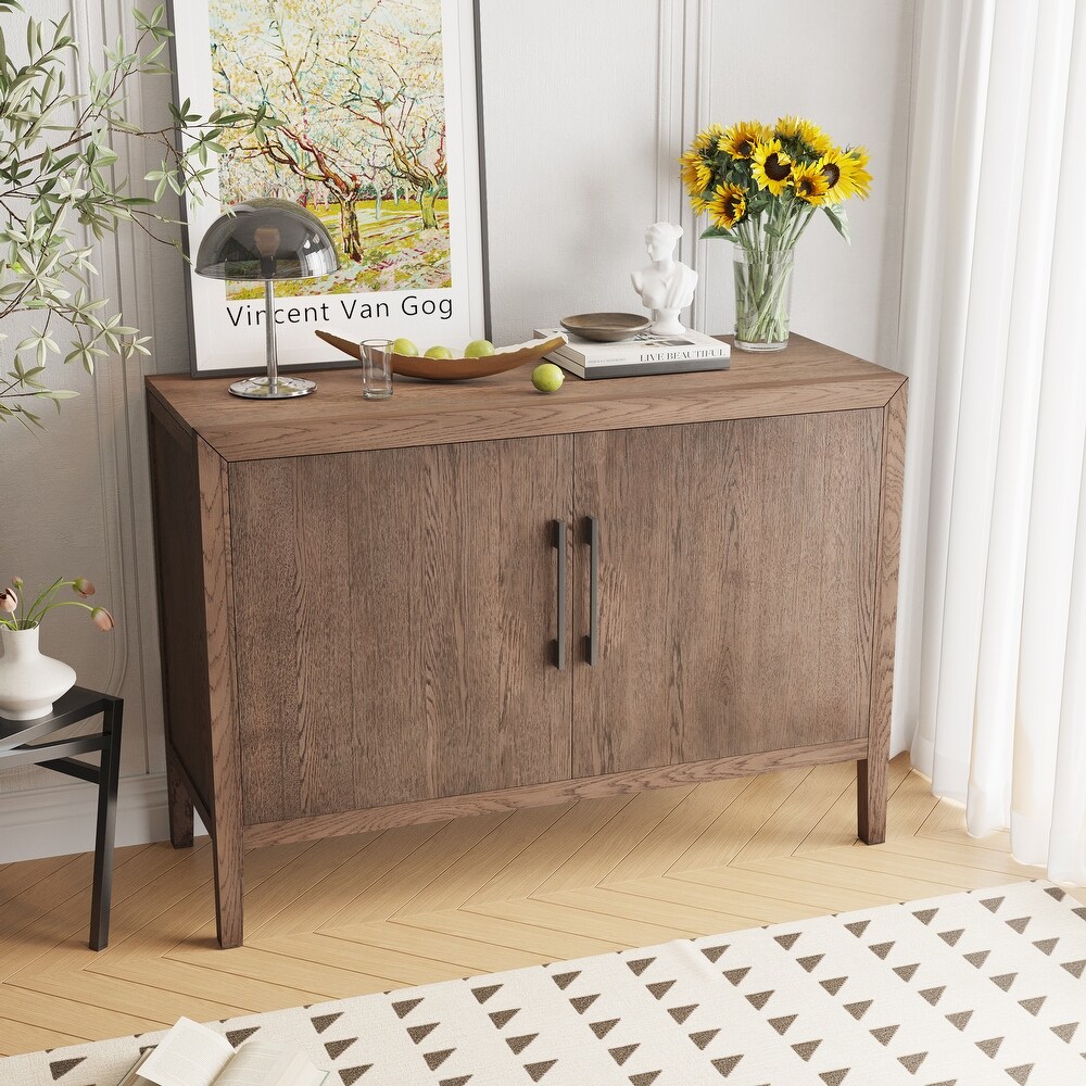 Storage Cabinet Sideboard Wooden Cabinet with 2 Metal handles